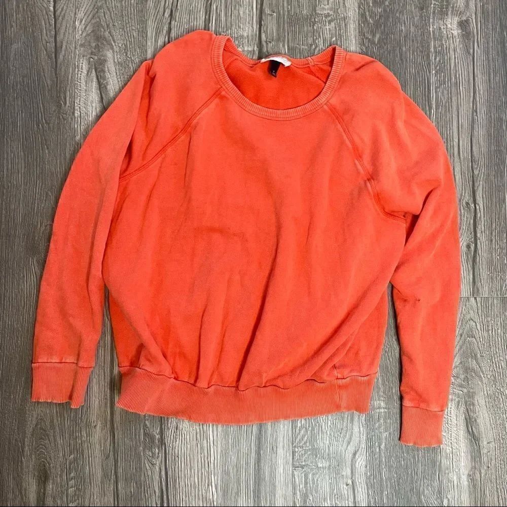 2/$30 Universal Thread Orange Distressed Sweatshirt - Picture 3 of 7